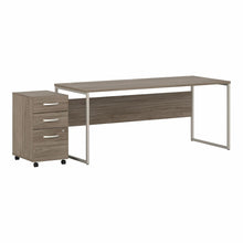 Load image into Gallery viewer, 72W x 30D Computer Table Desk with 3 Drawer Mobile File Cabinet
