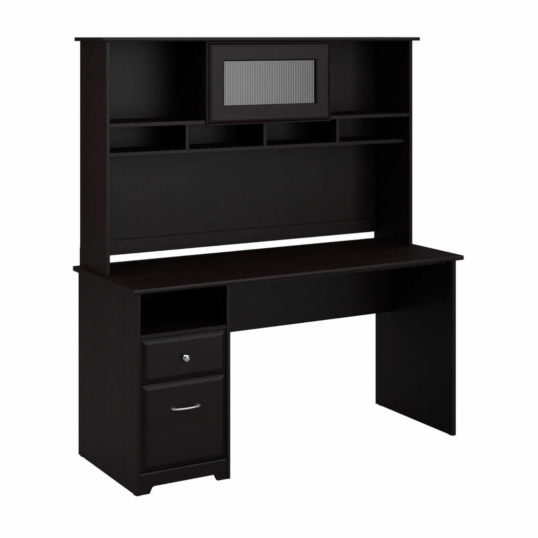 60W Computer Desk with Hutch