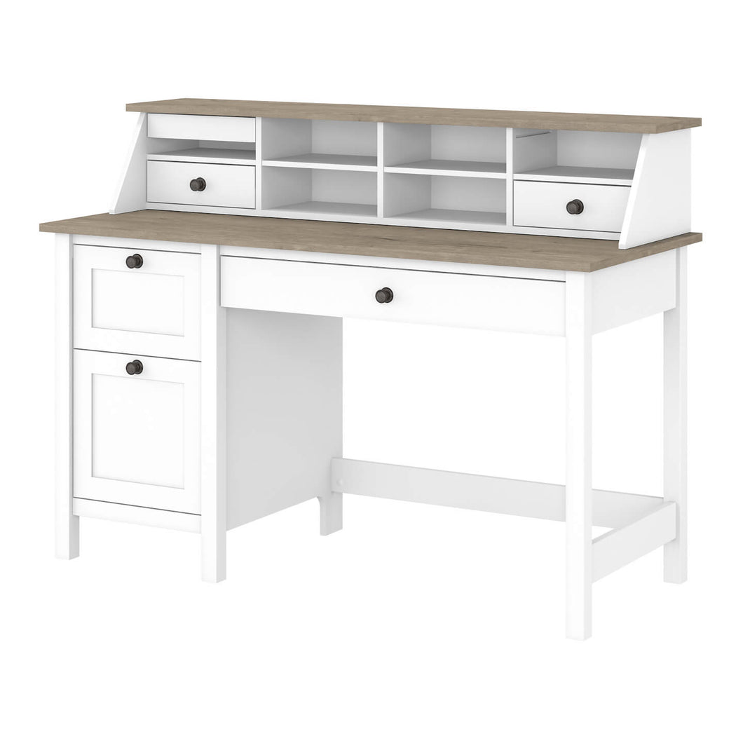 54W Computer Desk with Drawers and Desktop Organizer