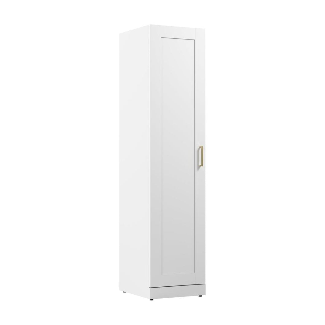 17W Tall Narrow Storage Cabinet with Door and Shelves