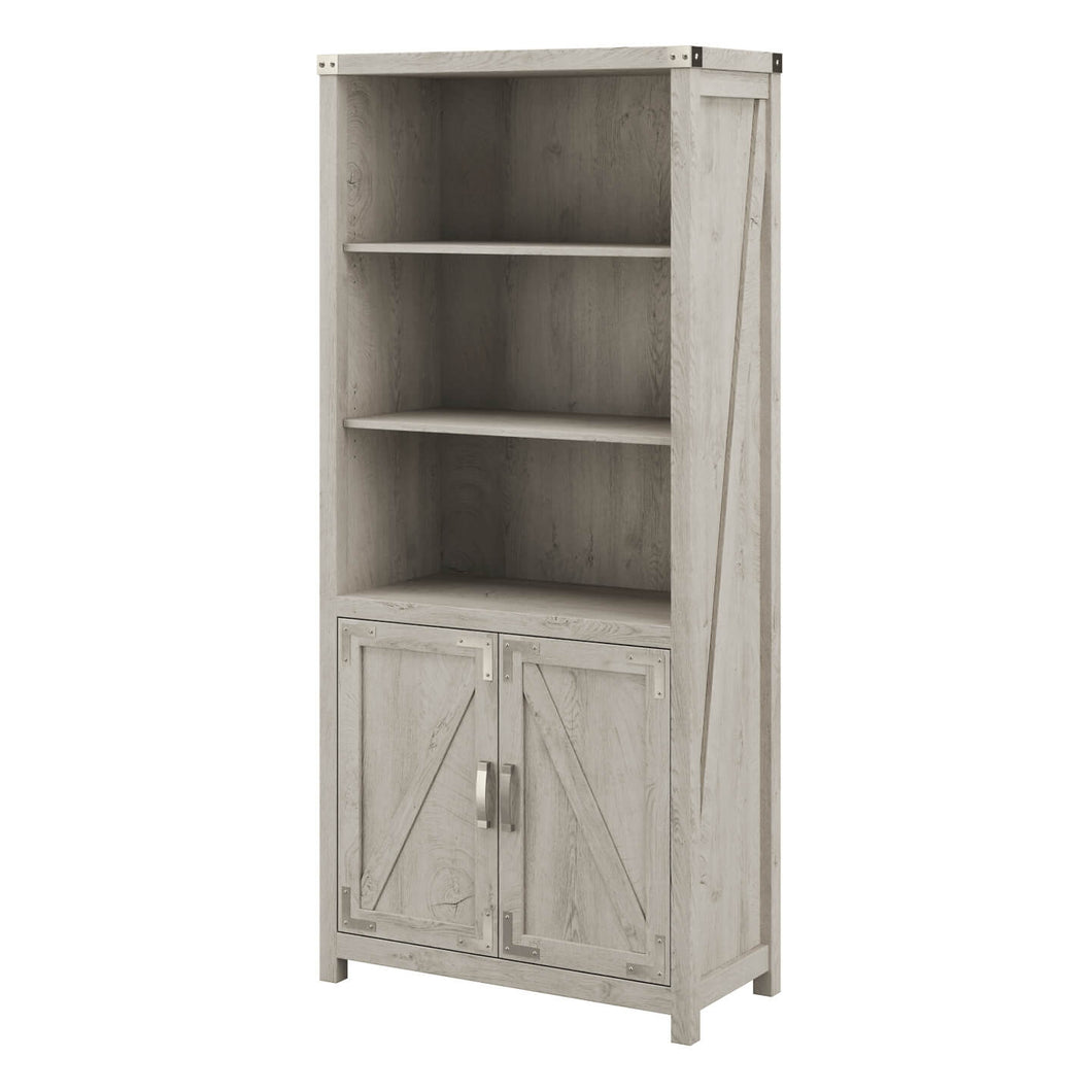 Tall 5 Shelf Bookcase with Doors