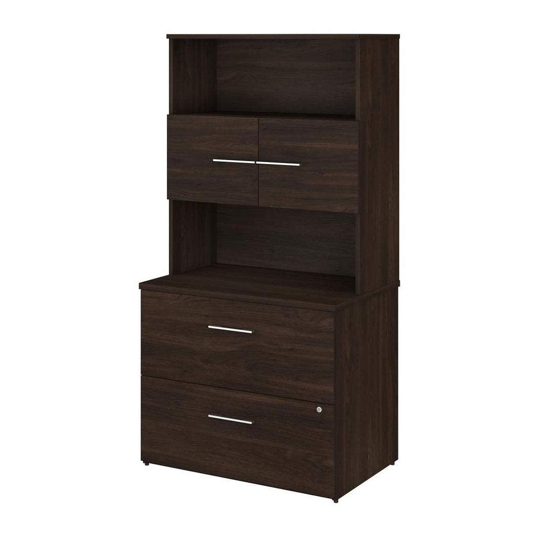 36W 2 Drawer Lateral File Cabinet with Hutch