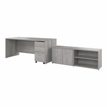 Load image into Gallery viewer, 72W x 30D Office Desk with Storage Return and Mobile File Cabinet
