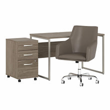 Load image into Gallery viewer, 48W x 30D Computer Table Desk and Chair Set with Mobile File Cabinet
