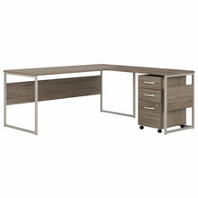 Load image into Gallery viewer, 72W x 30D L Shaped Table Desk with Mobile File Cabinet
