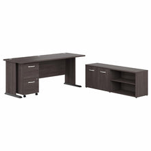 Load image into Gallery viewer, 72W Computer Desk with Mobile File Cabinet and Low Storage Cabinet
