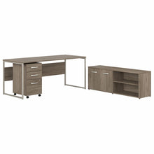 Load image into Gallery viewer, 72W x 30D Computer Table Desk with Storage and Mobile File Cabinet
