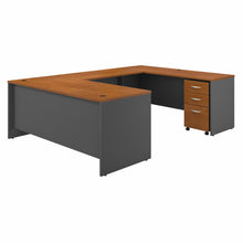 Load image into Gallery viewer, 72W x 30D U Shaped Desk with Mobile File Cabinet
