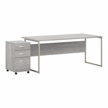 Load image into Gallery viewer, 72W x 36D Computer Table Desk with 3 Drawer Mobile File Cabinet
