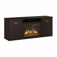 Load image into Gallery viewer, 72W Office Storage Cabinet with Doors and Electric Fireplace

