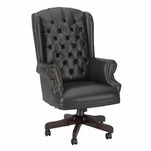 Load image into Gallery viewer, Wingback Leather Executive Office Chair with Nailhead Trim
