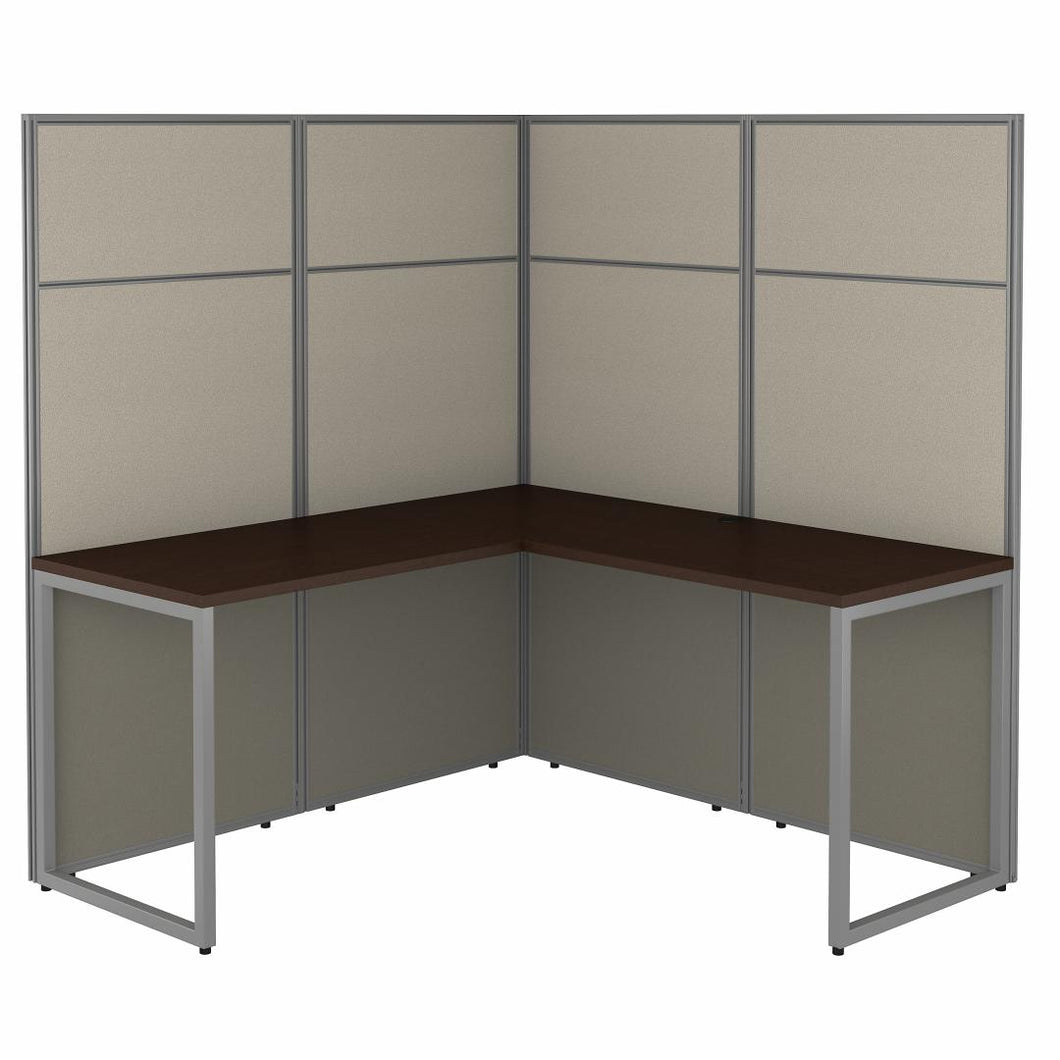 60W L Shaped Desk with 66H Cubicle Panel