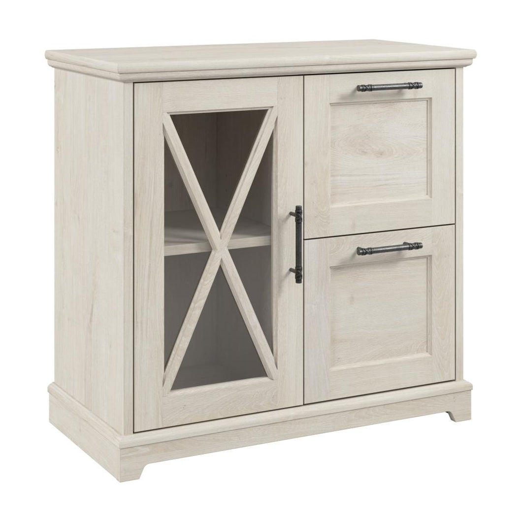 Farmhouse 2 Drawer Lateral File Cabinet with Shelves