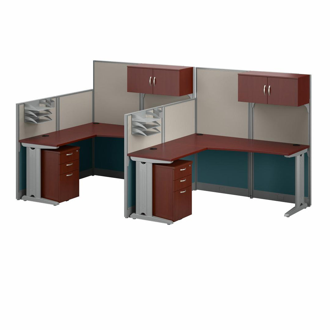 2 Person L Shaped Cubicle Workstations