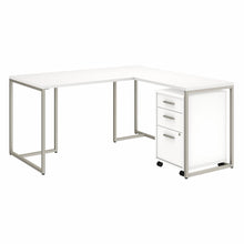 Load image into Gallery viewer, 60W L Shaped Desk with 30W Return and Mobile File Cabinet
