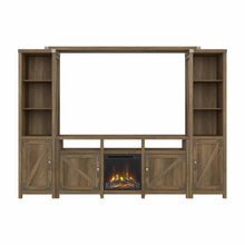 Load image into Gallery viewer, 65W Farmhouse Entertainment Center with Electric Fireplace
