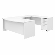 Load image into Gallery viewer, 72W x 36D U Shaped Desk with Mobile File Cabinet
