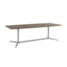 Load image into Gallery viewer, 96W x 42D Boat Shaped Conference Table with Metal Base
