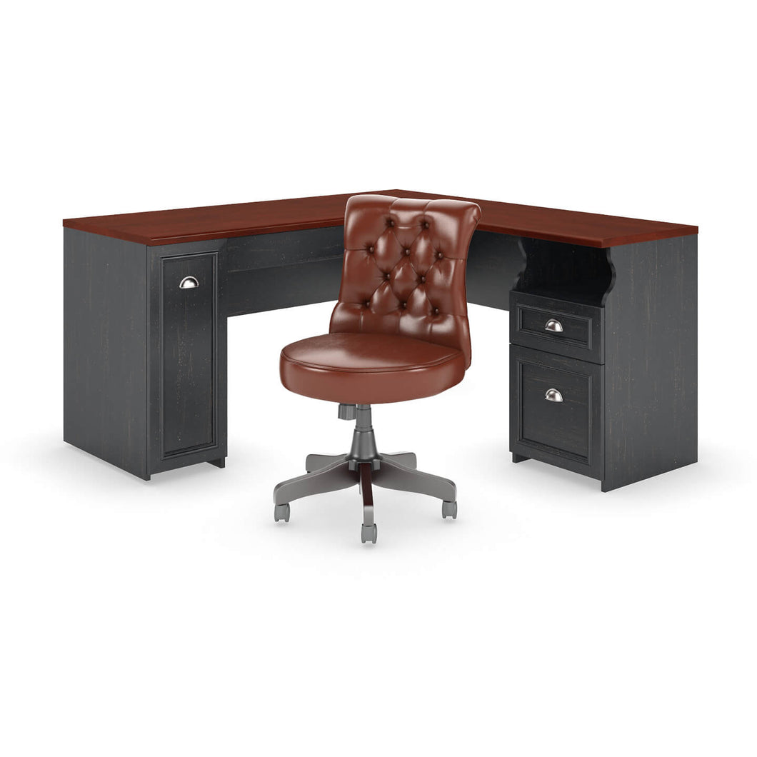 60W L Shaped Desk and Chair Set