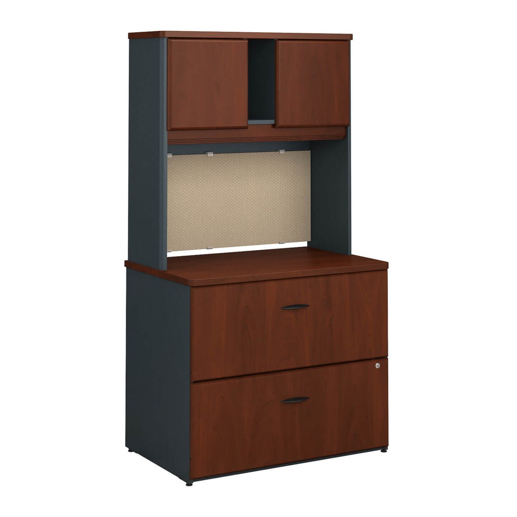 36W Lateral File Cabinet with Hutch