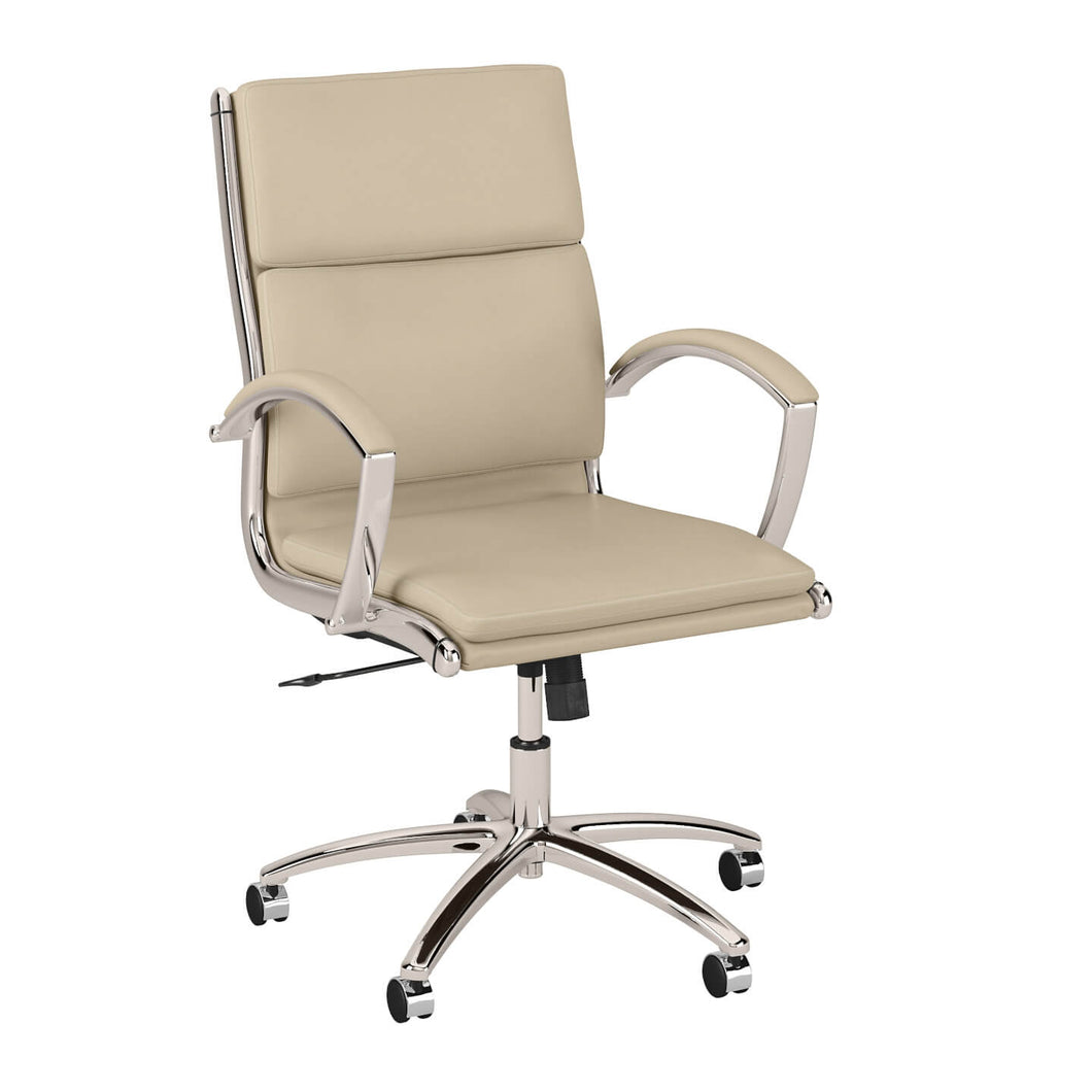 Mid Back Leather Executive Office Chair