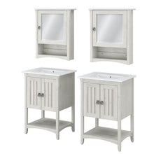 Load image into Gallery viewer, 48W Double Vanity Set with Sinks and Medicine Cabinets
