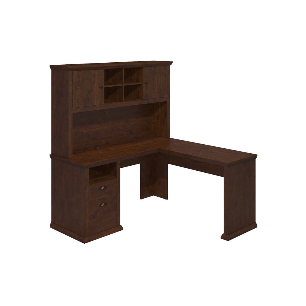 60W L Shaped Desk with Hutch