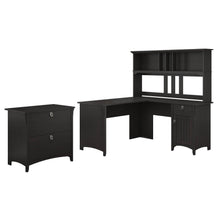 Load image into Gallery viewer, 60W L Shaped Desk with Hutch and Lateral File Cabinet
