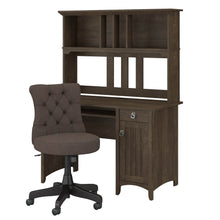 Load image into Gallery viewer, 48W Computer Desk with Hutch and Mid Back Tufted Office Chair
