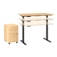 Load image into Gallery viewer, 48W x 24D Electric Height Adjustable Standing Desk with Storage
