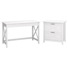 Load image into Gallery viewer, 48W Writing Desk with 2 Drawer Lateral File Cabinet
