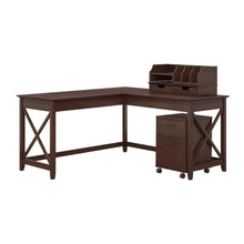 Load image into Gallery viewer, 60W L Shaped Desk with Mobile File Cabinet and Desktop Organizers
