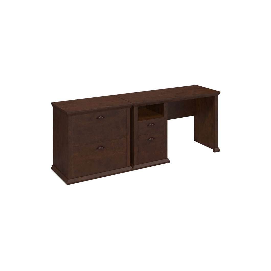 50W Home Office Desk with Lateral File Cabinet