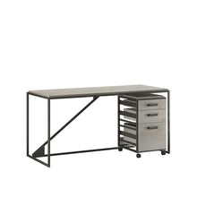 Load image into Gallery viewer, 62W Industrial Desk with 3 Drawer Mobile File Cabinet
