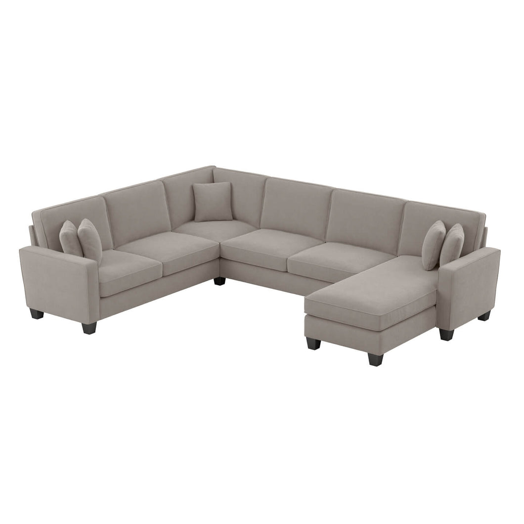 128W U Shaped Sectional Couch with Reversible Chaise Lounge