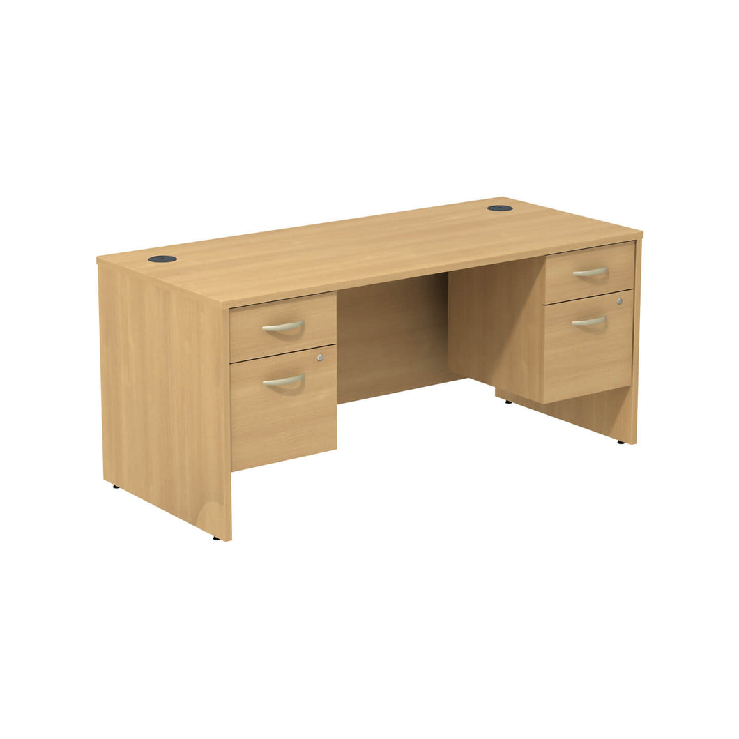 Desk with (2) 3/4 Pedestals