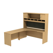 Load image into Gallery viewer, Left Handed Corner L Shaped Desk with Hutch
