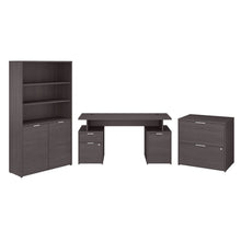 Load image into Gallery viewer, 60W Desk with Storage, File Cabinets and 5 Shelf Bookcase
