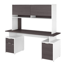 Load image into Gallery viewer, 72W Desk with Drawers, Storage Cabinet and Hutch
