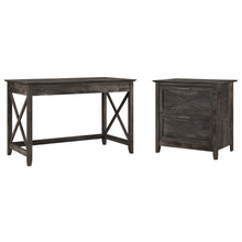 Load image into Gallery viewer, 48W Writing Desk with 2 Drawer Lateral File Cabinet
