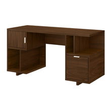 Load image into Gallery viewer, 60W Computer Desk with Drawer, Storage Shelves and Door

