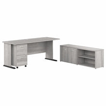 Load image into Gallery viewer, 72W Computer Desk with Mobile File Cabinet and Low Storage Cabinet
