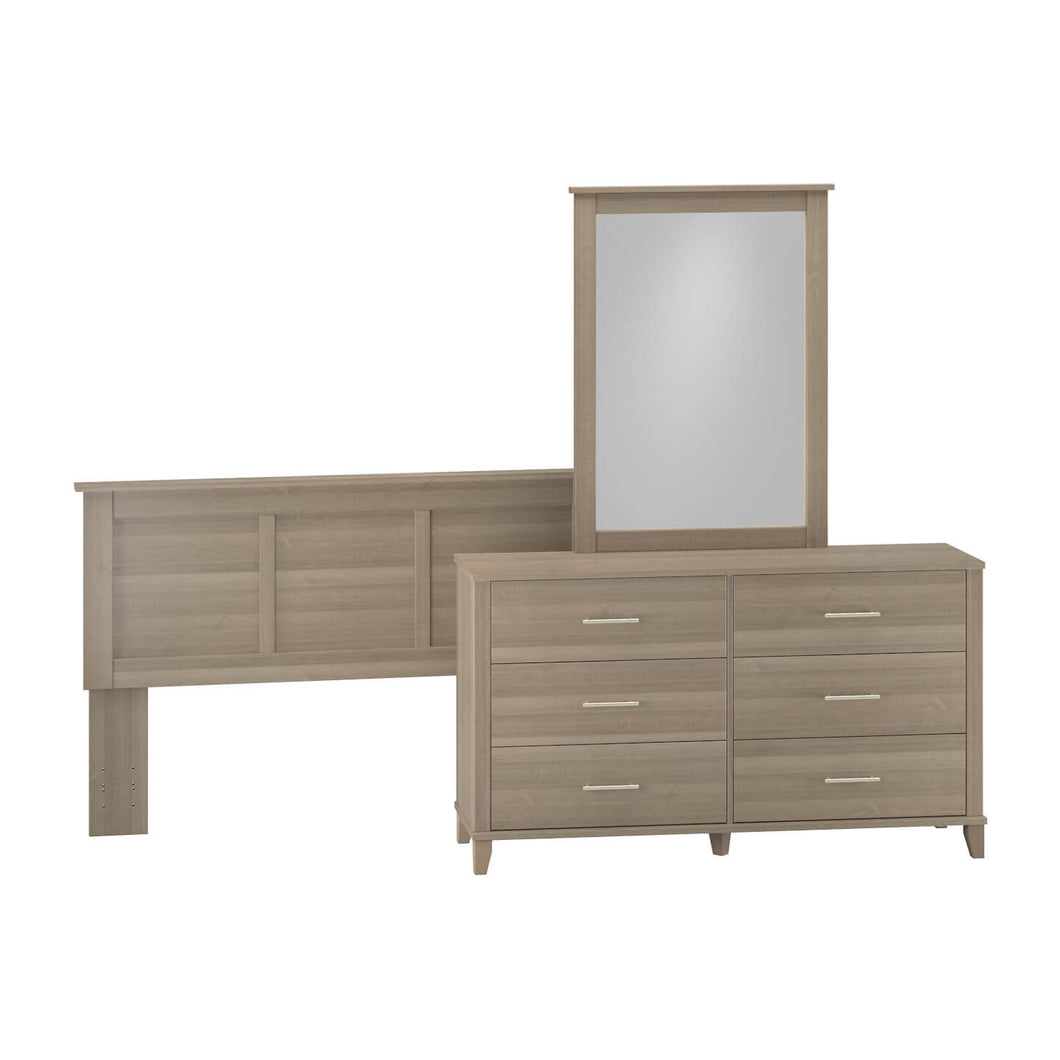 Dresser with Mirror and Full/Queen Size Headboard