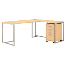 Load image into Gallery viewer, 72W L Shaped Desk with 30W Return and Mobile File Cabinet
