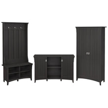 Load image into Gallery viewer, Entryway Storage Set with Hall Tree, Shoe Bench and Accent Cabinets
