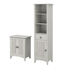 Load image into Gallery viewer, Tall Linen Cabinet and Laundry Hamper with Lid
