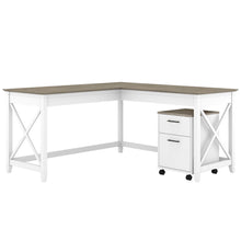 Load image into Gallery viewer, 60W L Shaped Desk with 2 Drawer Mobile File Cabinet
