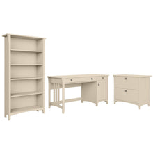 Load image into Gallery viewer, 60W Computer Desk with Bookcase and Lateral File Cabinet
