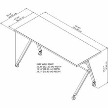 Load image into Gallery viewer, 60W x 24D Folding Training Table with Wheels
