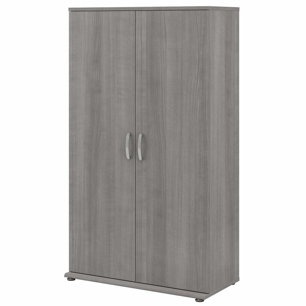 Tall Clothing Storage Cabinet with Doors and Shelves